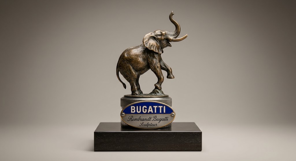Embleme des automobiles Bugatti cree par l'artiste Rembrandt Bugatti