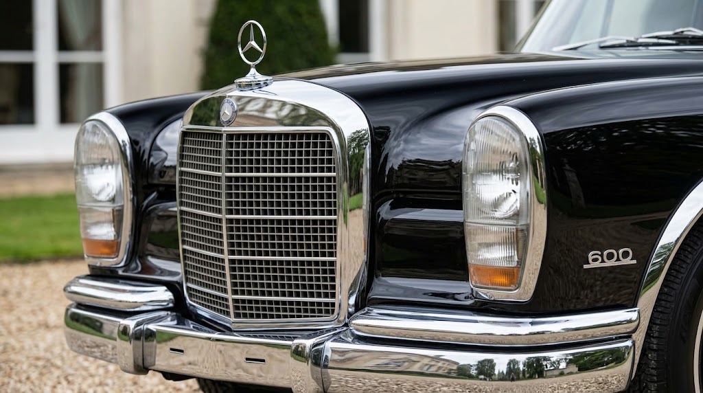 Detail de la Mercedes-Benz 600, oeuvre du designer Paul Bracq